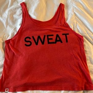 WILDFOX Sweat Cropped Tank